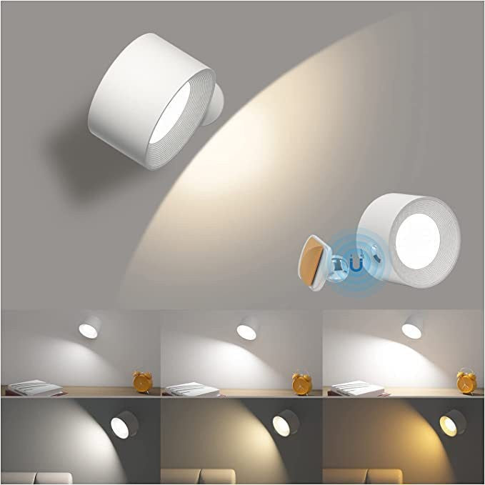 Wireless LED wall light with touch control