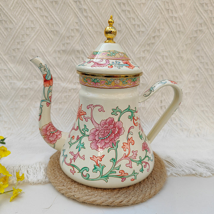 Enamel Coffee Pot with Gooseneck, 1.2–1.5 L
