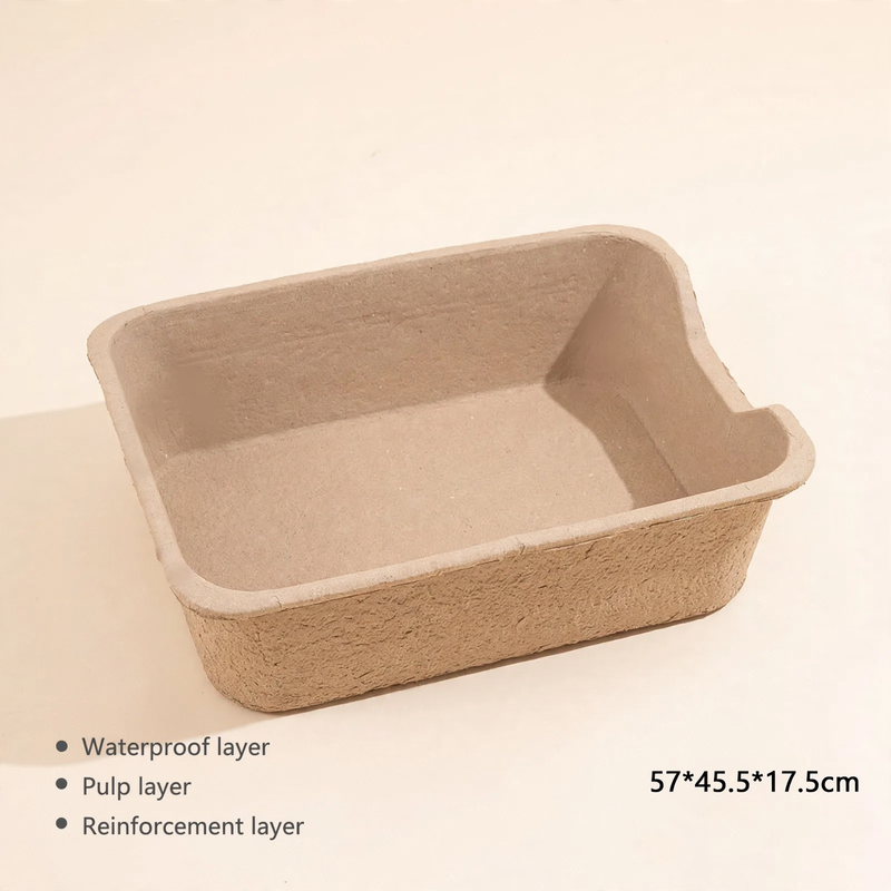 Disposable cat litter box made of cardboard