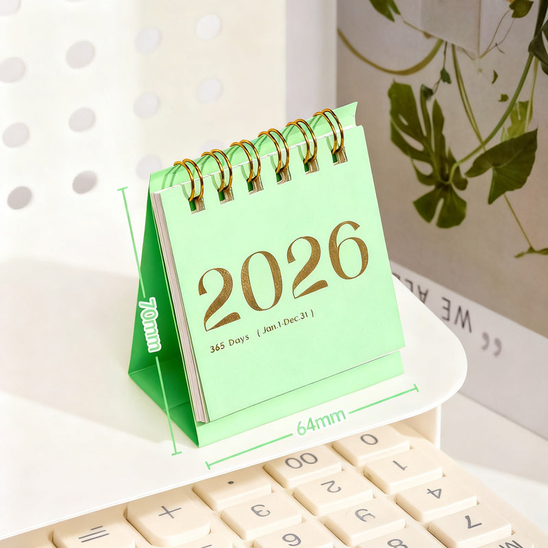 Desk calendar 2026 with roses and butterflies
