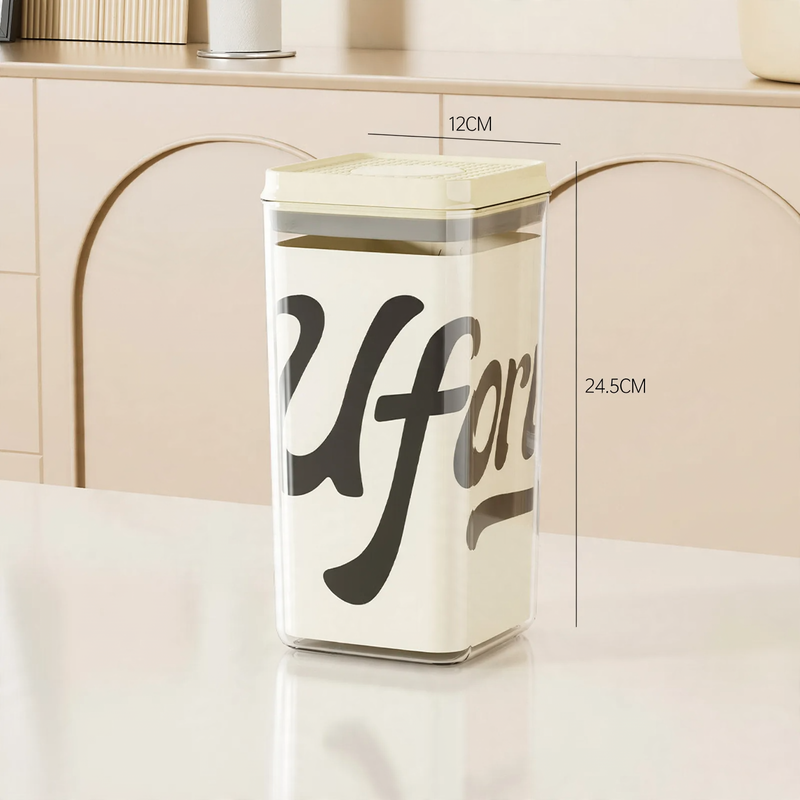 Square storage container with snap closure
