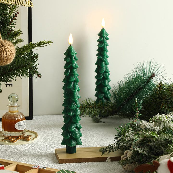 LED Christmas candle made of wax, 4.5 cm × 25 cm