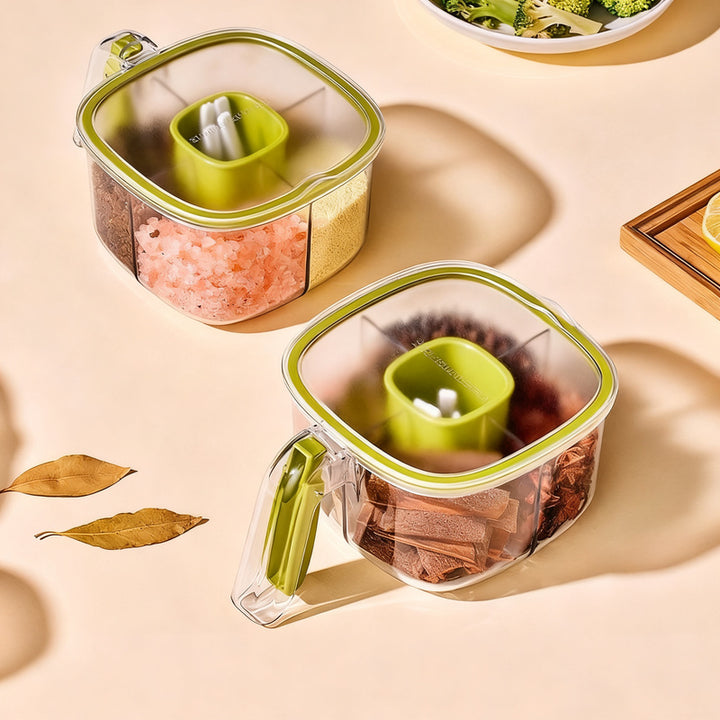 Spice box with multiple compartments