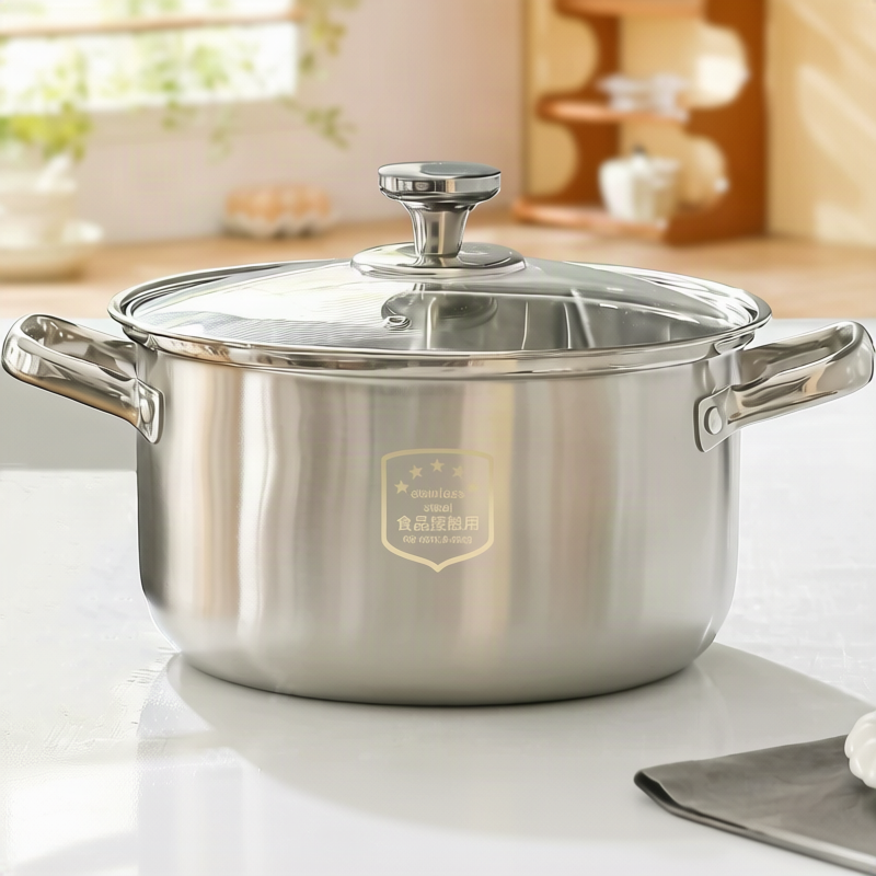 Stainless steel cooking pot 20 cm, 1.1–2 L, model HD190912