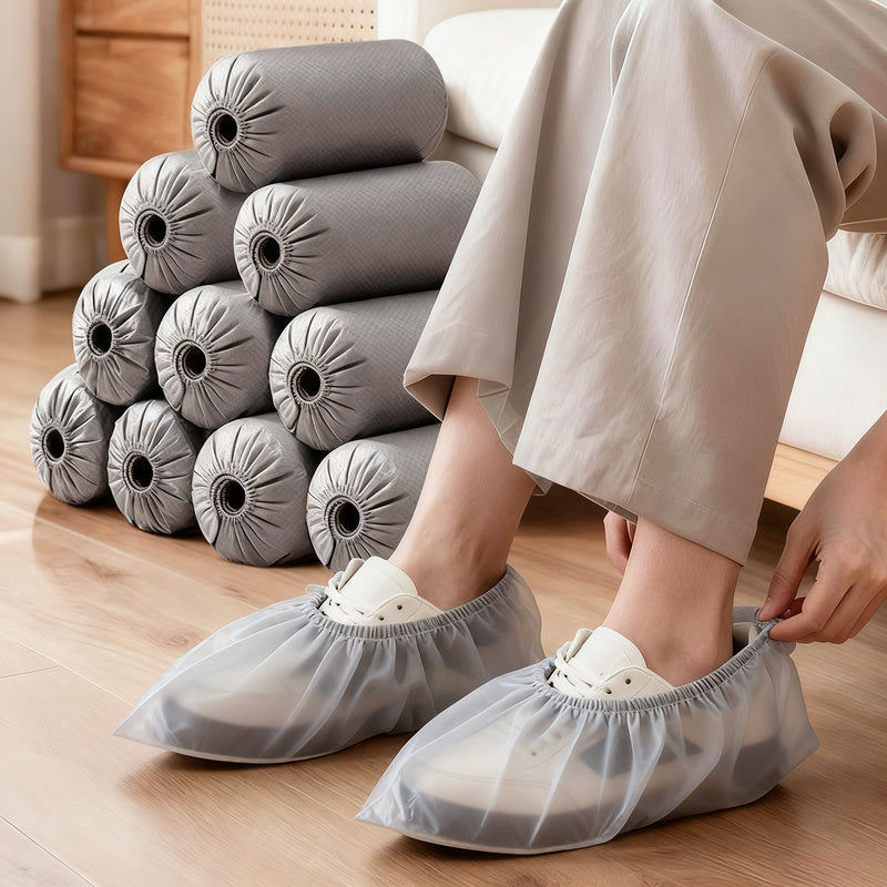 Fleece shoe covers, non-slip