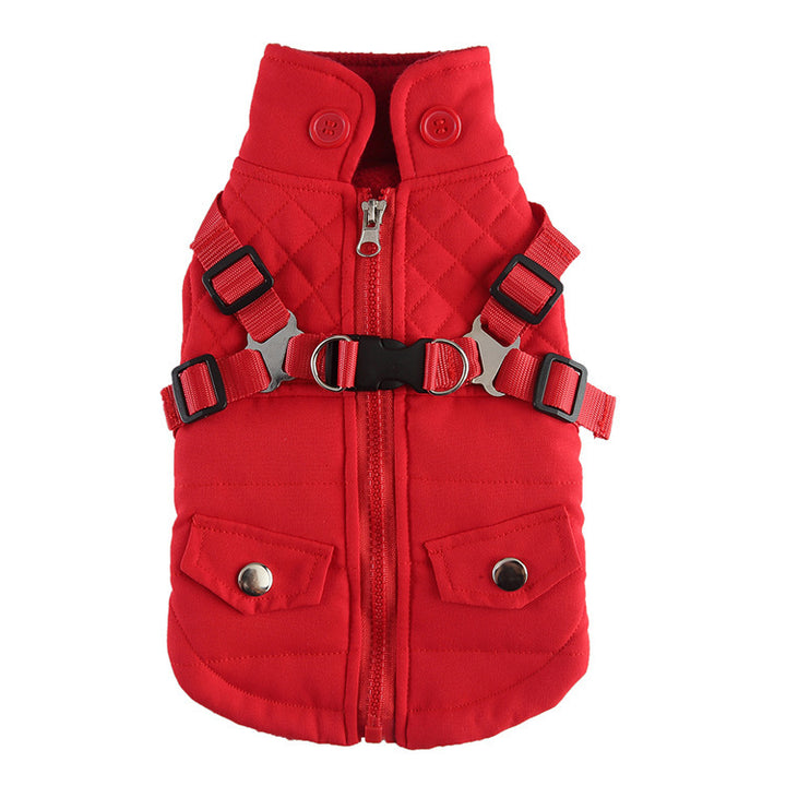 Dog jacket with zipper, polyester
