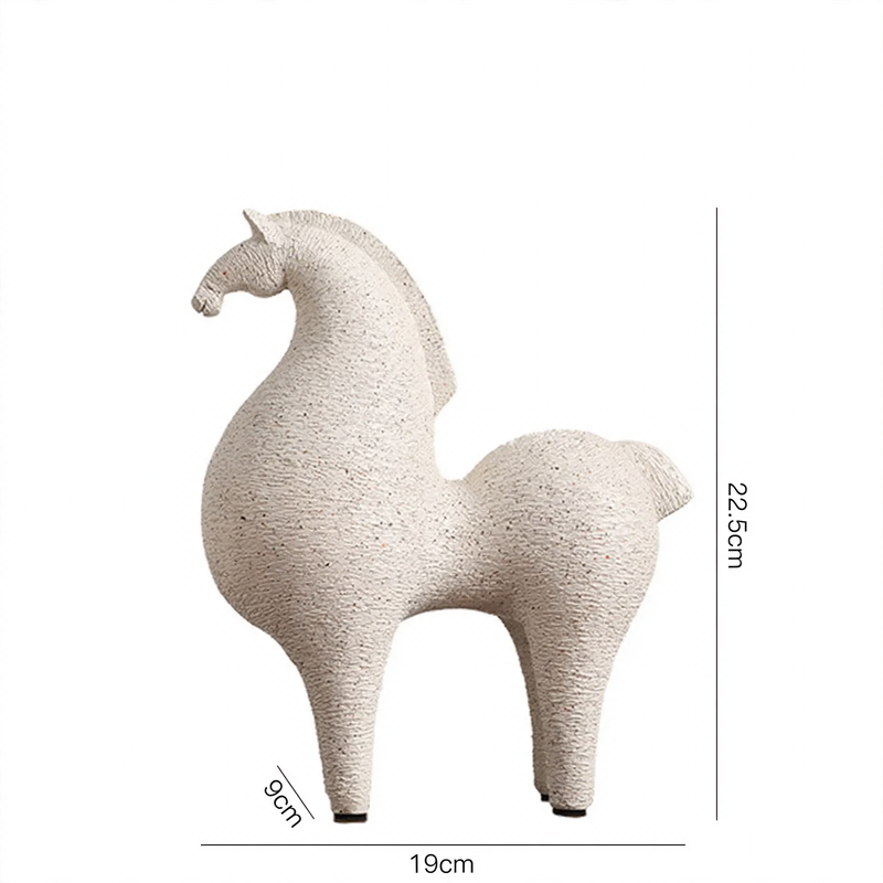 Abstract horse figure made of resin, modern style