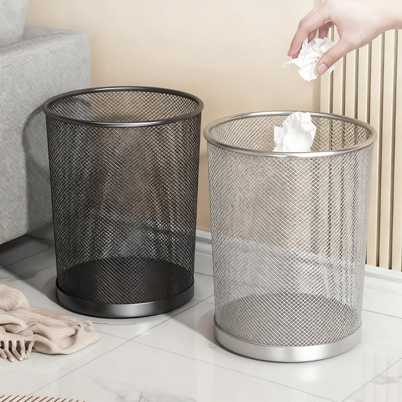 Metal bin, round, large capacity