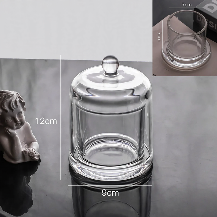 Glass bell jar candle cover