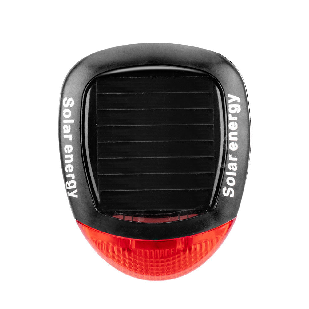 Bicycle rear light with solar power