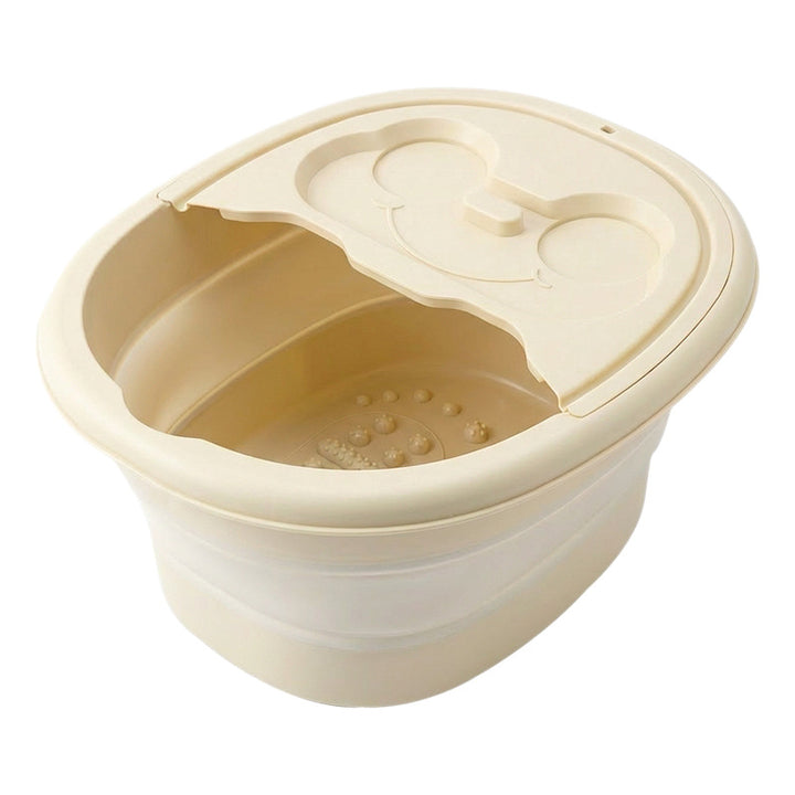 Foldable foot bath with massage function