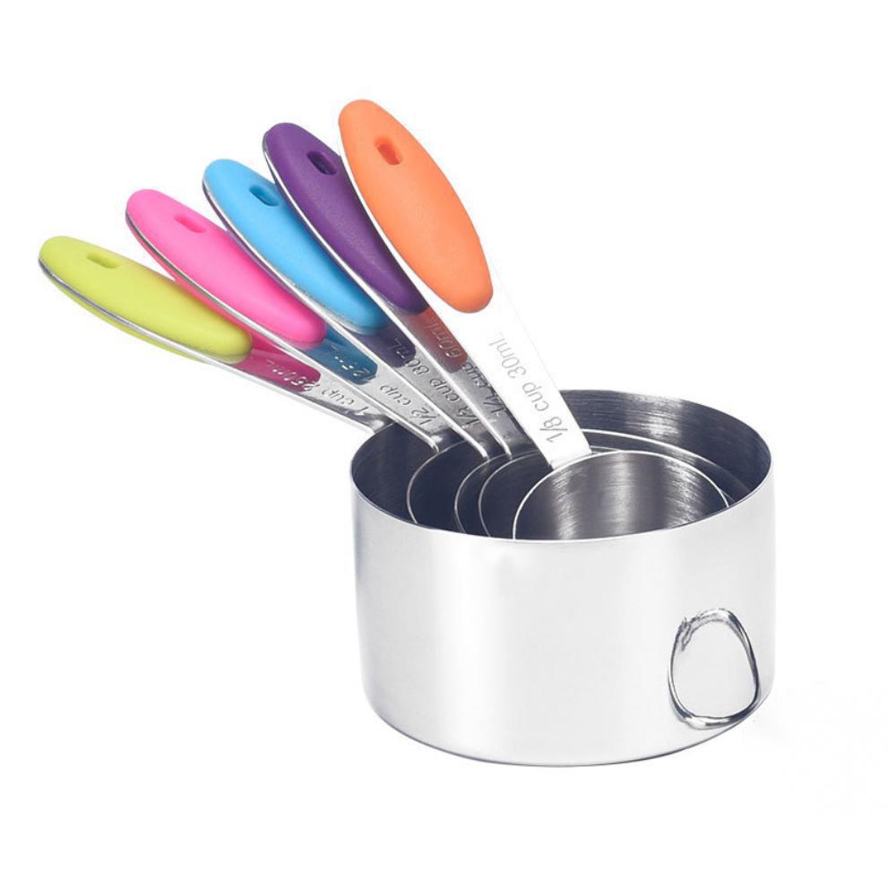 Stainless steel measuring spoon and cup set, 6-piece