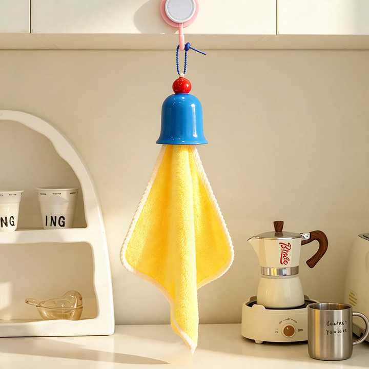 Towel with bell design, cotton