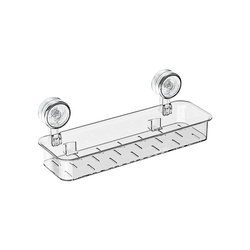 Bathroom shelf with suction cup, wall mountable