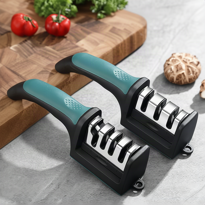 Knife sharpener with removable sharpening stone