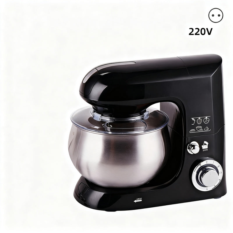 Kitchen machine 5 L, stainless steel, multiple plugs