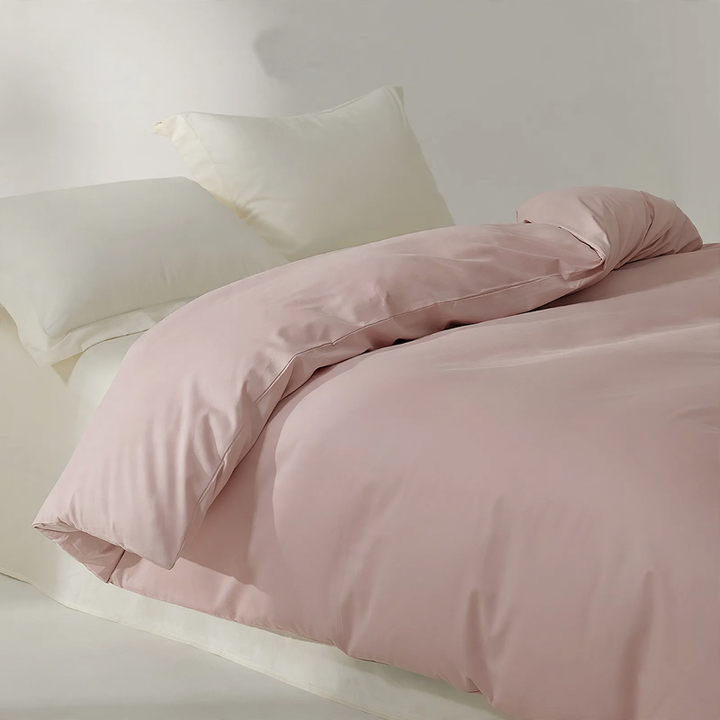 Cotton bed linen with a brushed surface