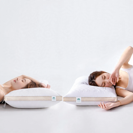 Natural latex pillow with neck support