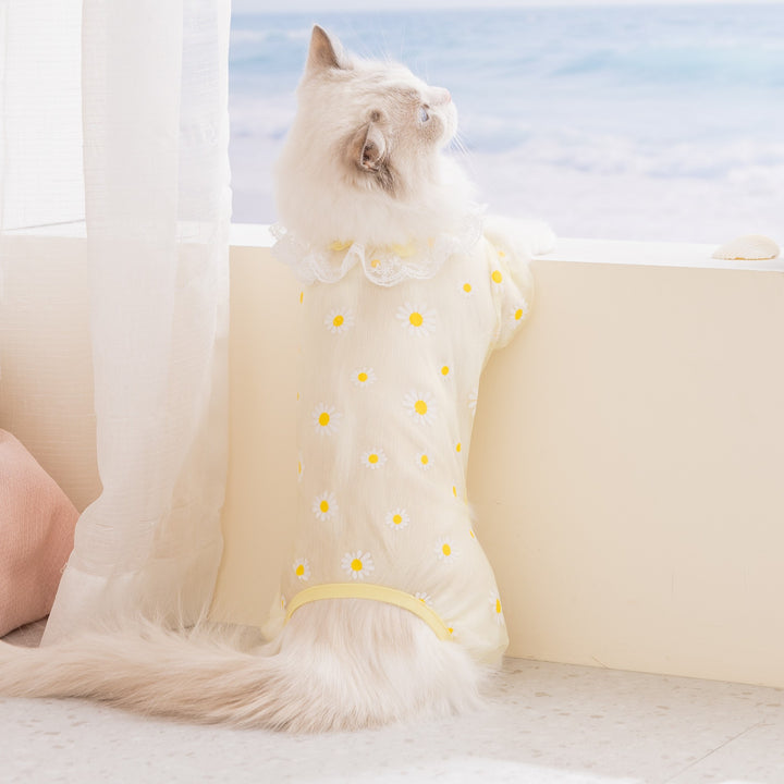 Cat clothing, mesh fabric, four legs, summer