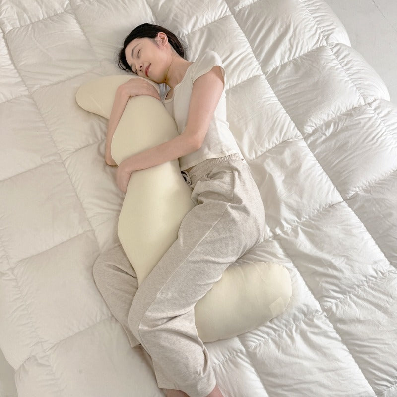 Side sleeper pillow made of cotton, 115 × 48 cm