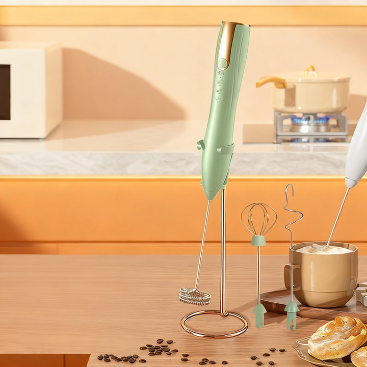 Electric milk frother, USB-C, multiple functions