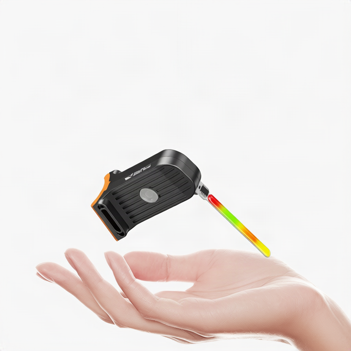 Bicycle rear light with flowing light effect, USB-C