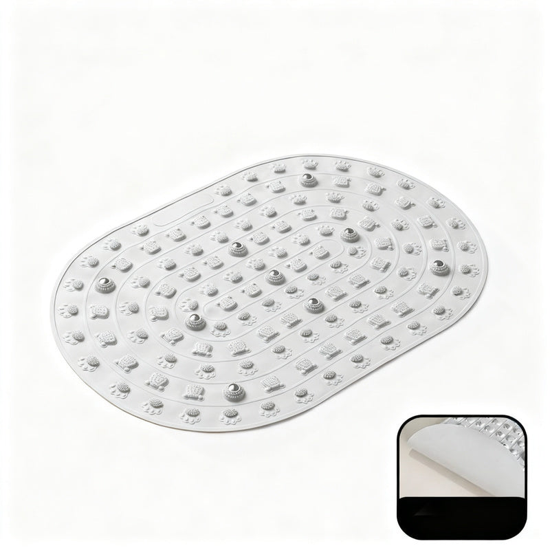 Foot reflex zone mat with magnetic stones