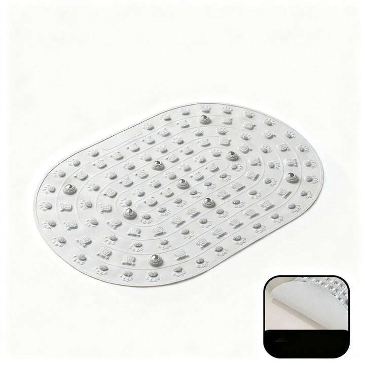 Foot reflex zone mat with magnetic stones