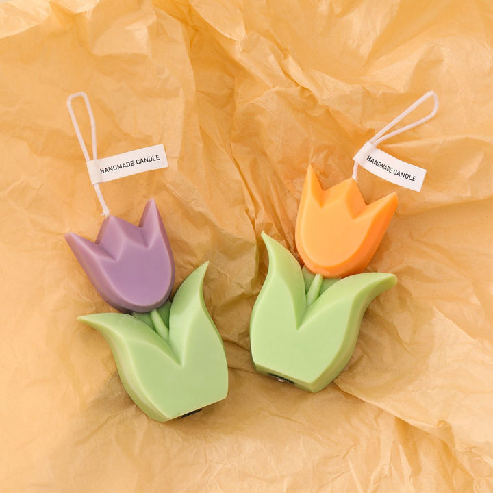 Handmade Scented Candle, Tulip Shape, Soy Wax