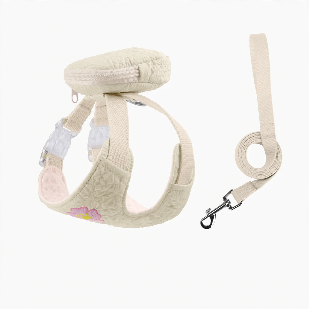 Breathable dog harness with leash, summer
