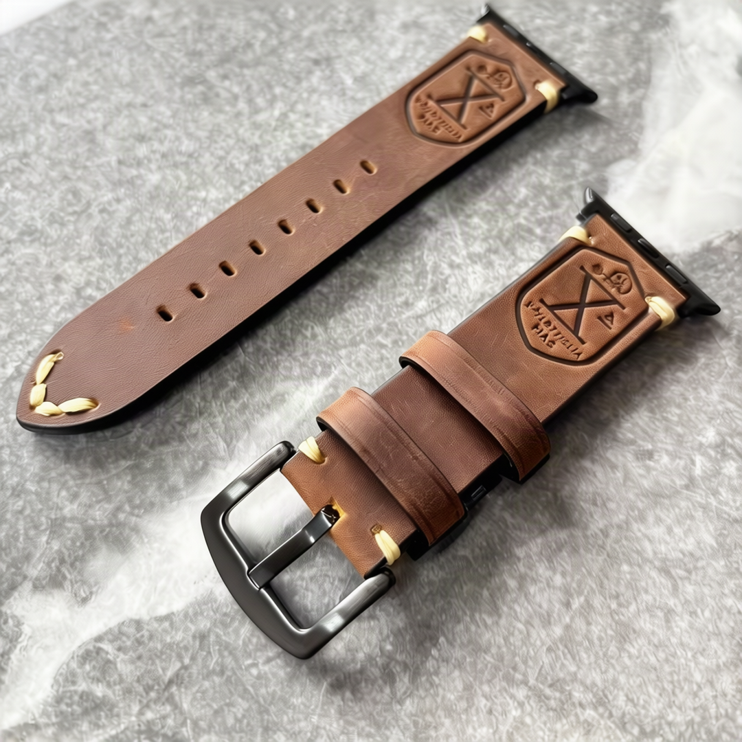 Vintage watch strap made of cowhide leather