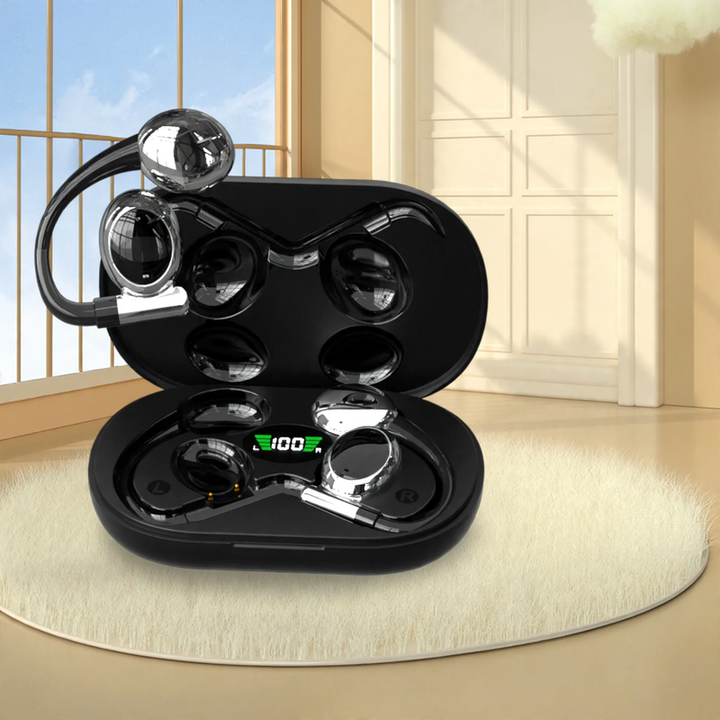 Open Bluetooth sports earphones with noise cancellation
