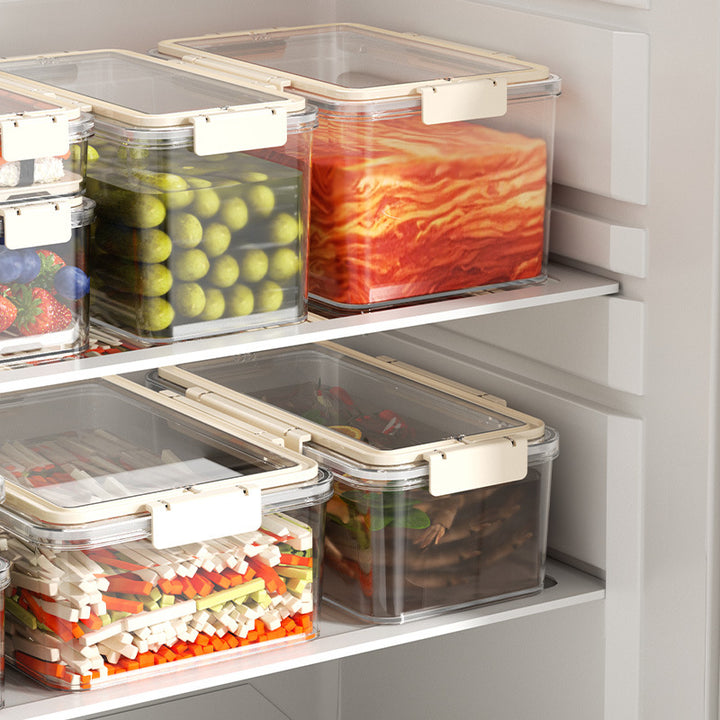 Airtight freshness box made of plastic, rectangular