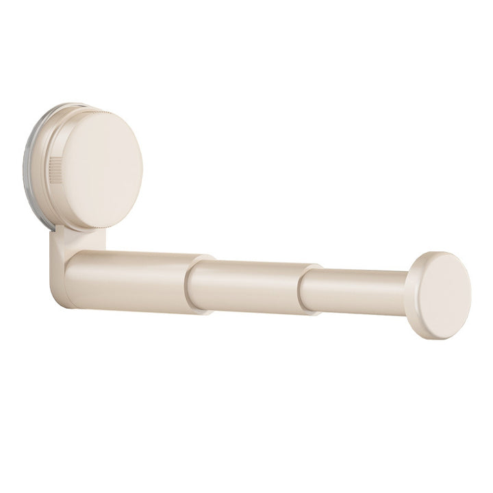 Telescopic clothes rail with suction cup