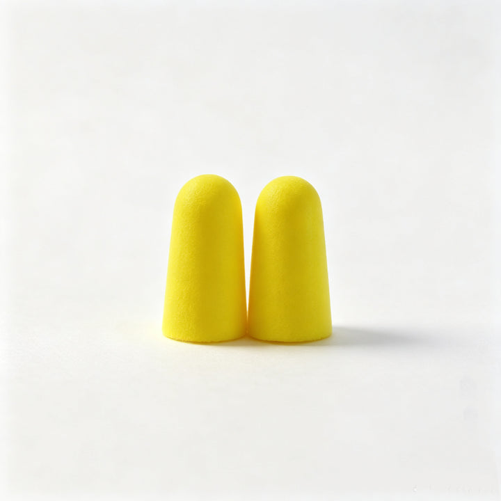 Foam ear plugs, spherical shape, 25×12 mm