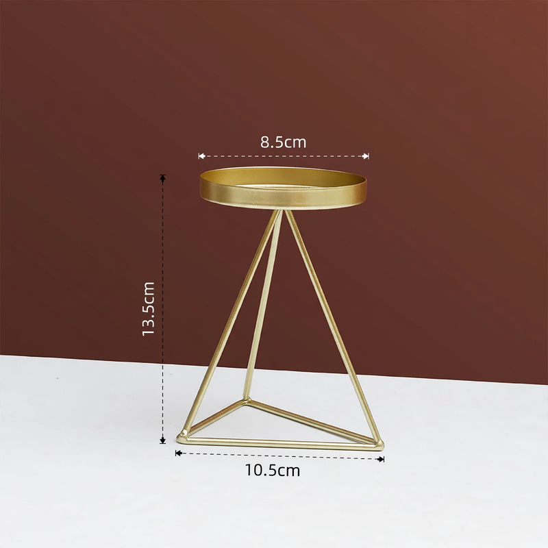 Iron Triangle Candle Holder, modern