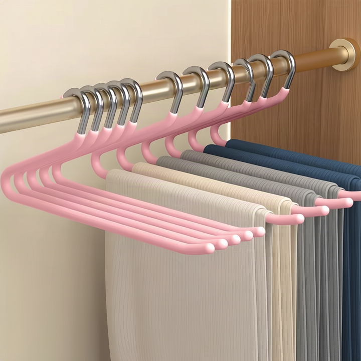 Stainless steel pant hangers, non-slip