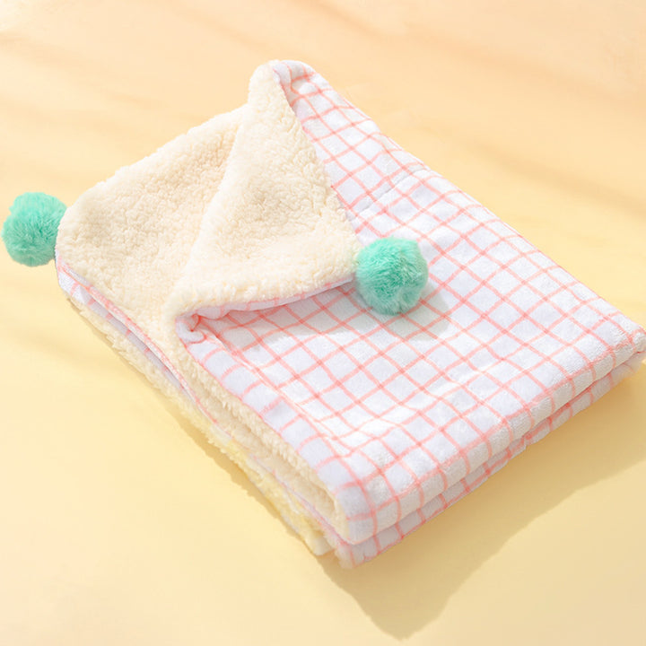 Pet wool blanket, check pattern, double-sided, sizes XS–2XL
