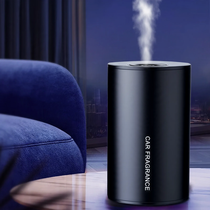 Portable car aroma diffuser with intelligent spray function