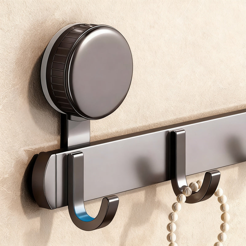 Aluminum suction cup wall hook, modern