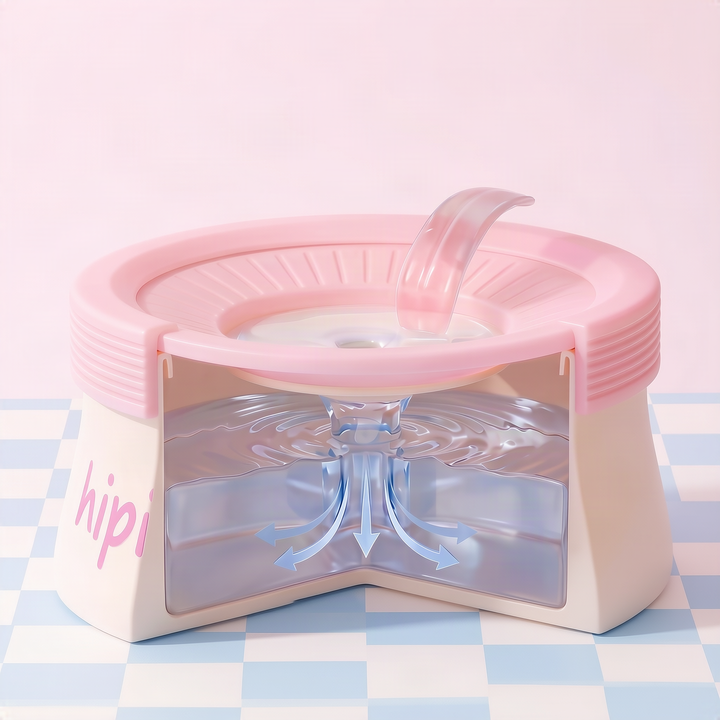 Collapsible dog bowl made of silicone