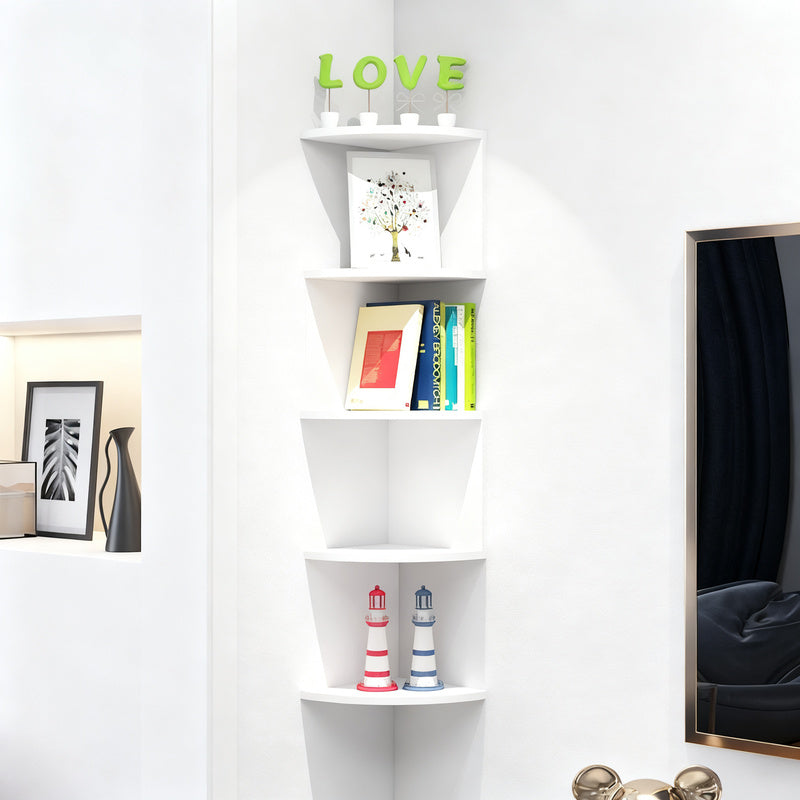 Corner shelf triangular, artificial wood, various sizes