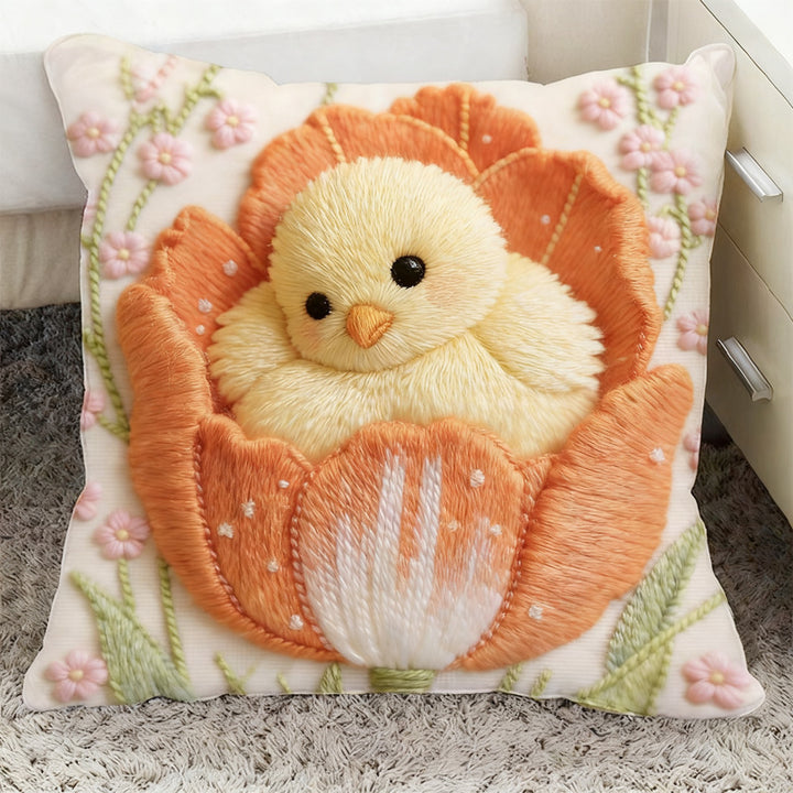 Decorative cushion with flock fabric, 40–45 cm
