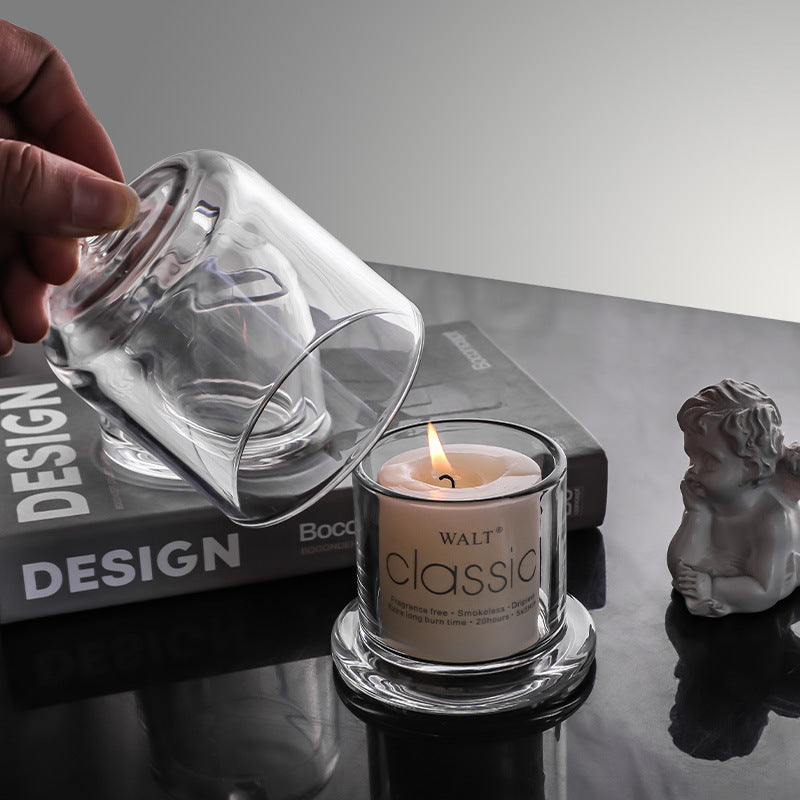 Glass bell jar candle cover