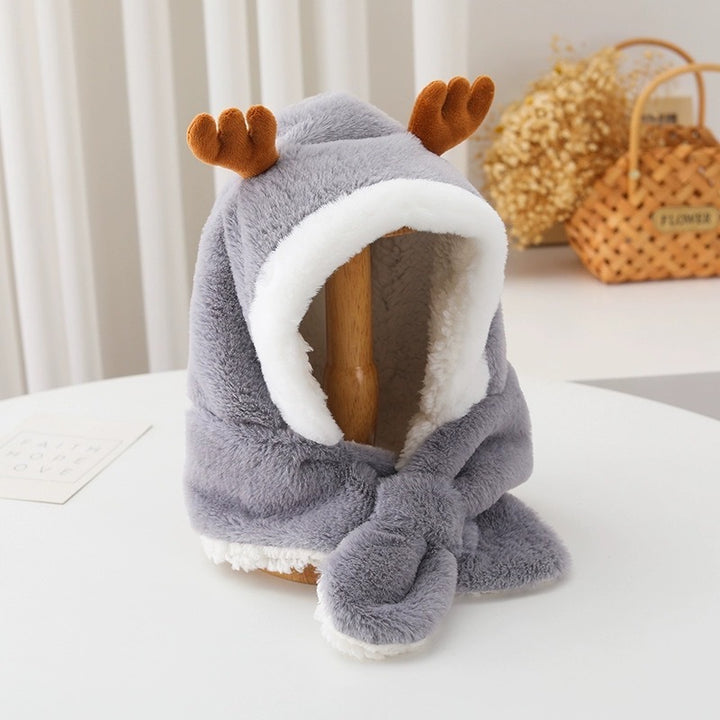 Children's hat with earflaps, knitted, warm