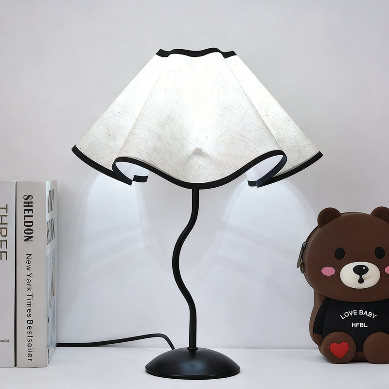 LED table lamp with flower design and touch control