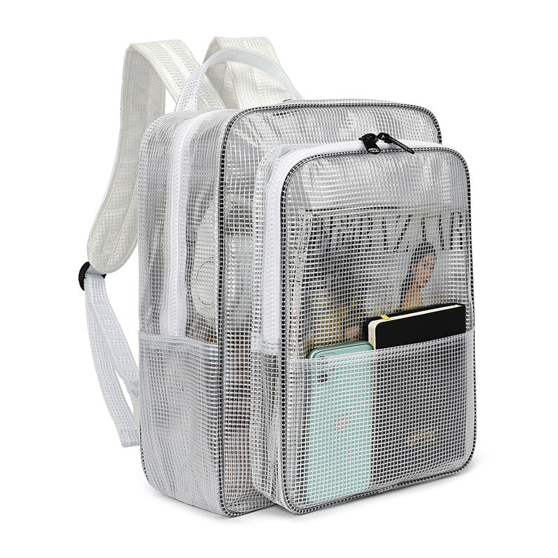 Antistatic PVC backpack, transparent
