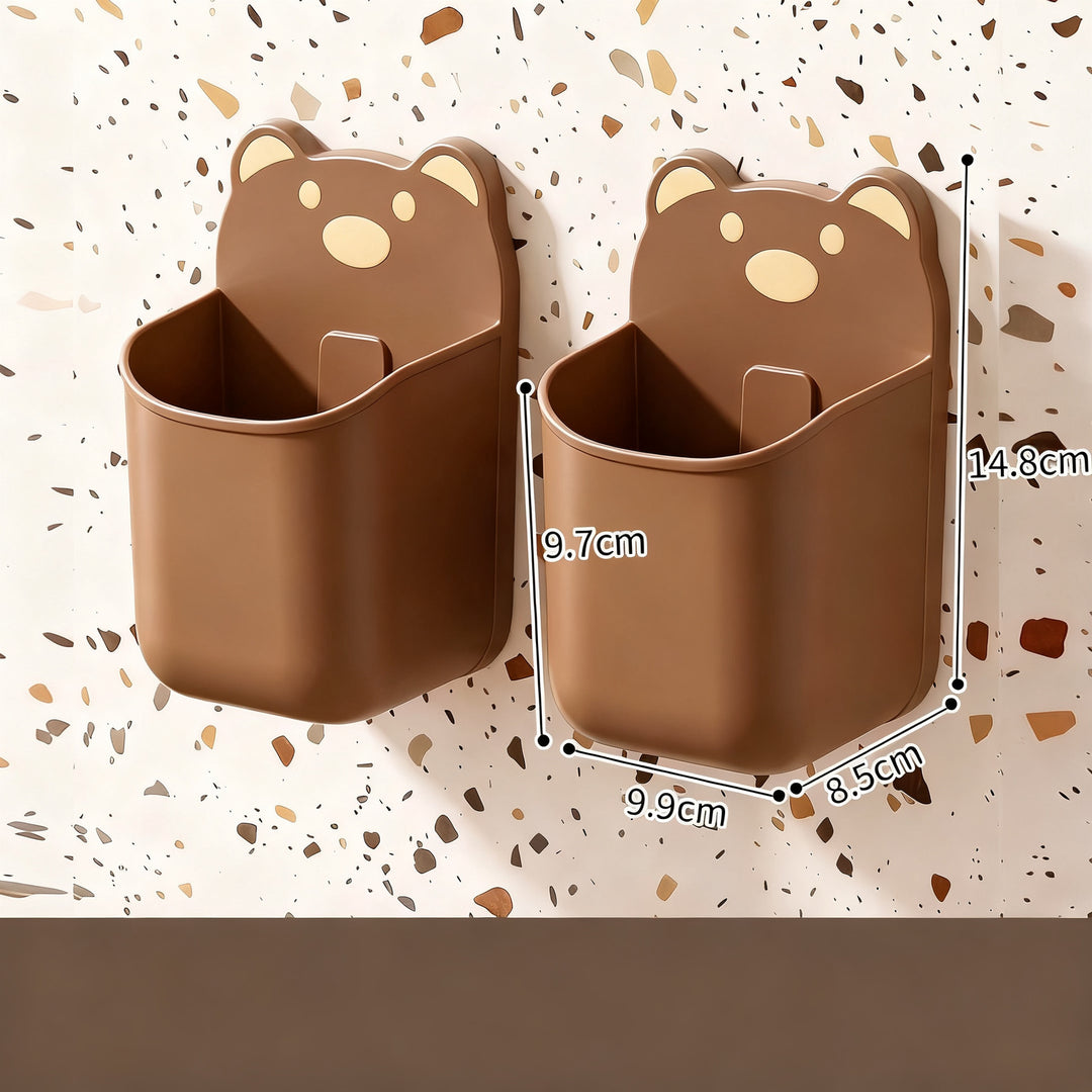 Wall-mounted storage box with drain