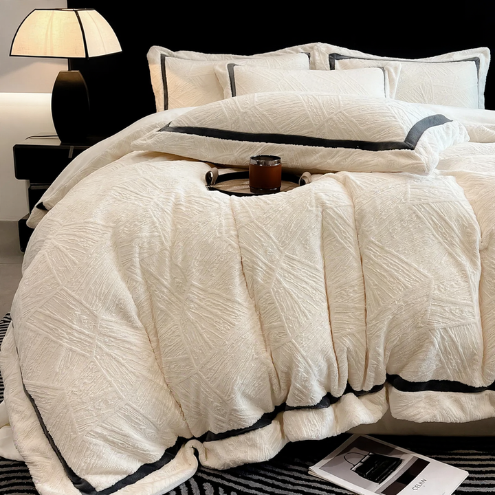 Flannel bed linen set, 4-piece, winter