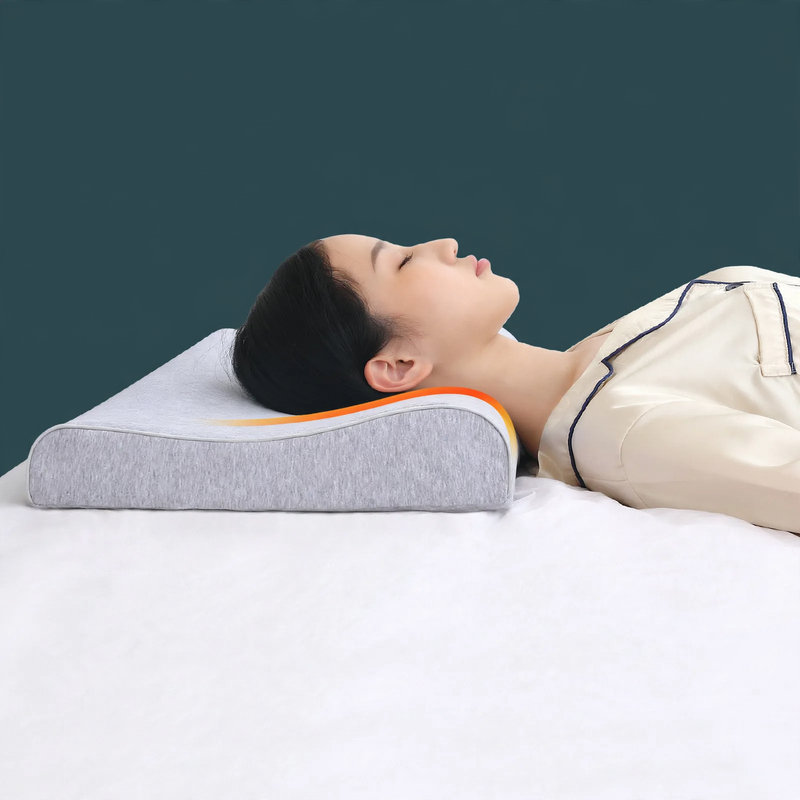 Neck support pillow made of memory foam, wave profile
